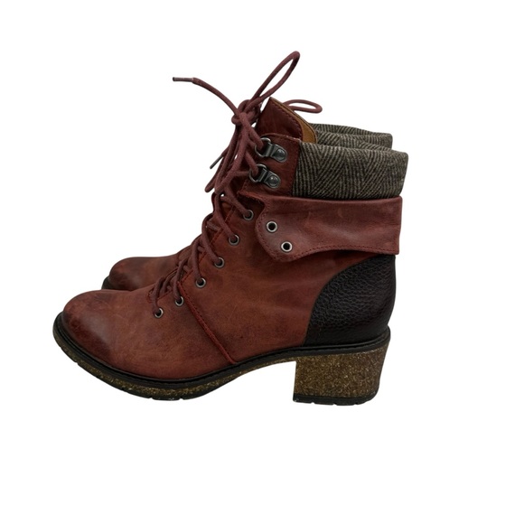 AETREX Aubrey Brownish Red Leather Hiking Waterproof Boots Women's US Size 8.5 - Picture 2 of 16